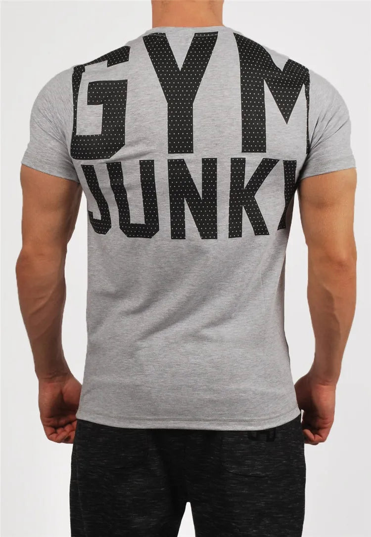 Männer Mode T Shirt Männer Tops Sommer Fitness Bodybuilding Kleidung Muscle Männlichen Shirts Baumwolle Slim Fit Tees