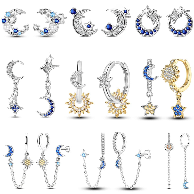 Creole Argento 925 Sterling Zirconi | Orecchini Eleganti Ipoallergenici Regalo