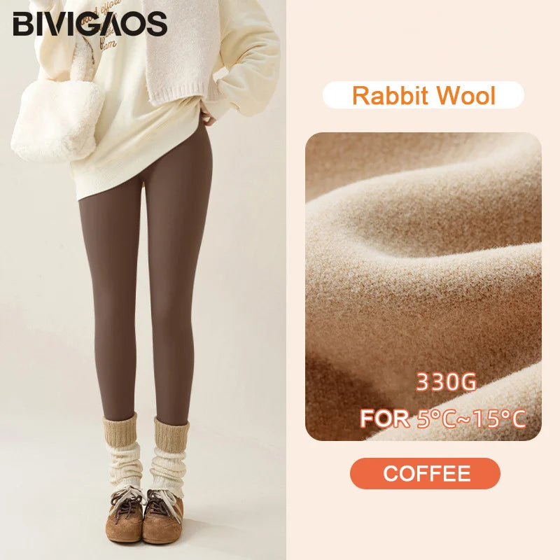 Frauen Hose Winter Warm Thermohose Innenfleece Blickdichte Strumpfhose Leggins