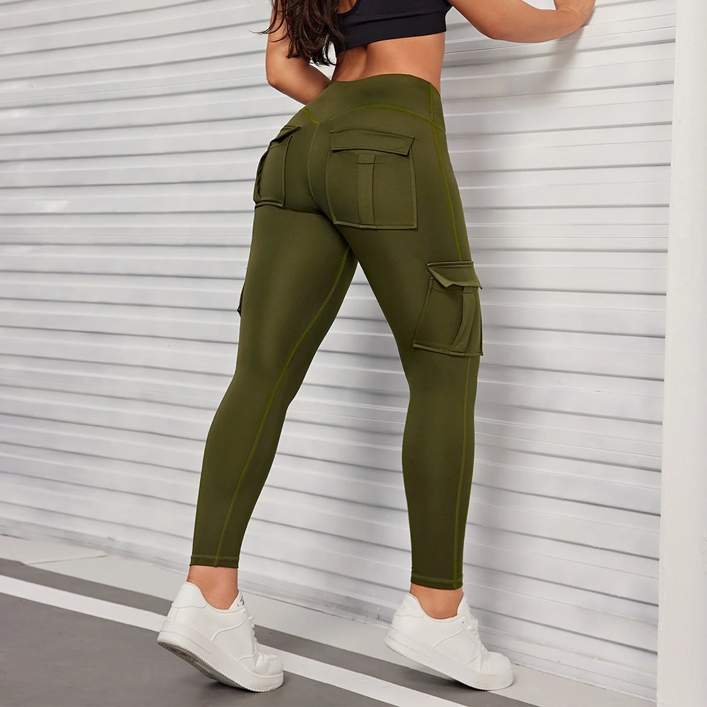 Leggins Donna Push up Vita Alta Pantaloni Sportivi Fitness Yoga Palestra Tuta