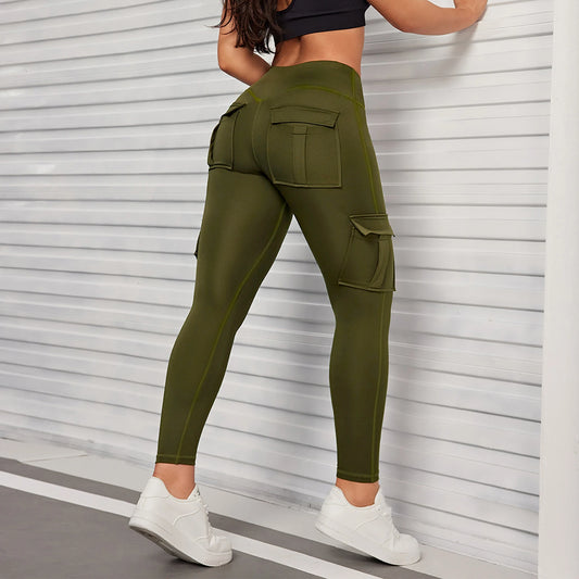 Leggins Donna Push up Vita Alta Pantaloni Sportivi Fitness Yoga Palestra Tuta