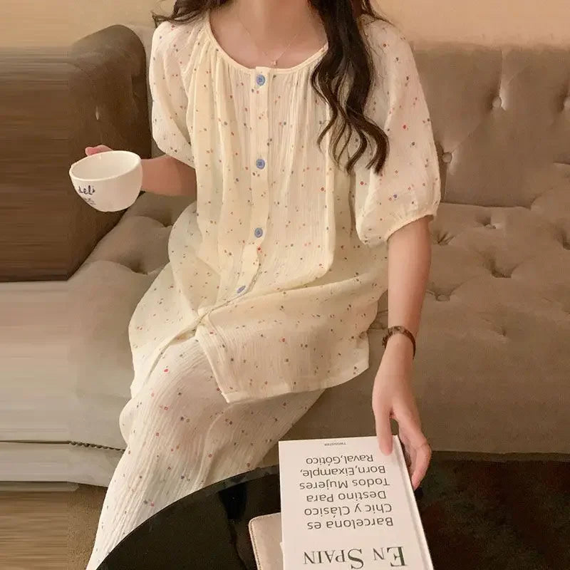Pigiami da donna | L'intimo per la notte Camicia Completo da Casa in due pezzi