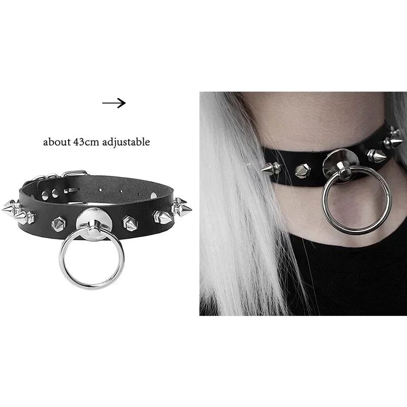 Sexy Halsband Harness Kette BH Gürtel  Punk Goth Frauen Bdsm Bondage Chocker