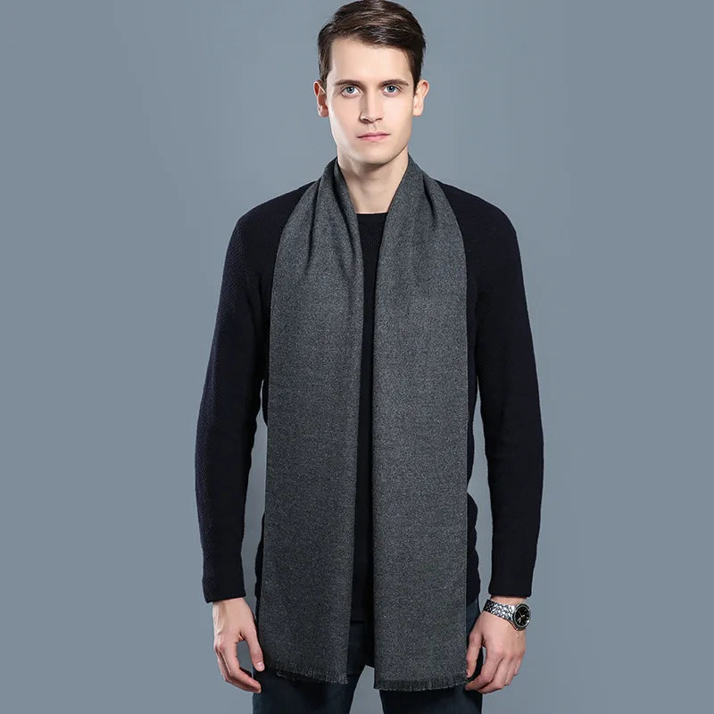 Herren Schal Winterschal Stola Schlauchschal Halstuch Wollschal Strickschal Loop