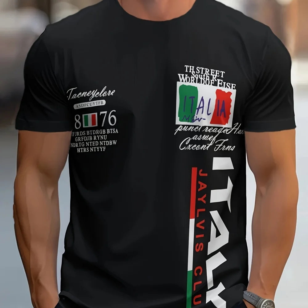 Männer T-Shirt Italien Herrenmode Sport Shirts Hemd Streetwear Spandex Tank Top