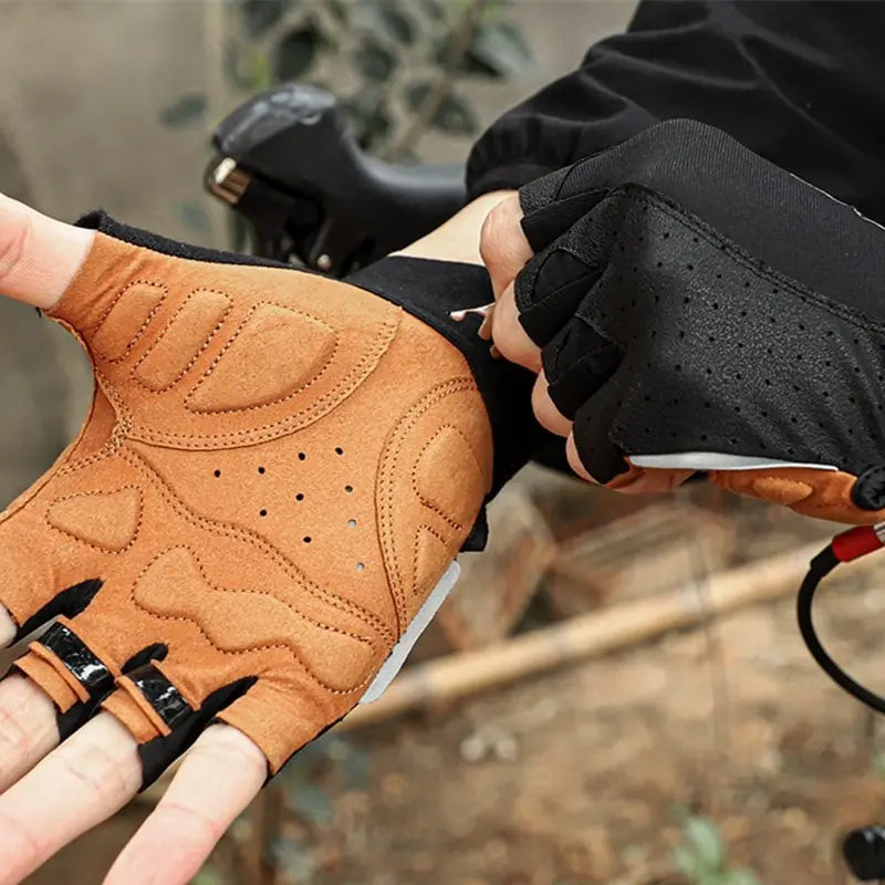 Fahrradhandschuhe Fahrrad Halbfinger Handschuhe Sport Fitness Gym Damen Herren