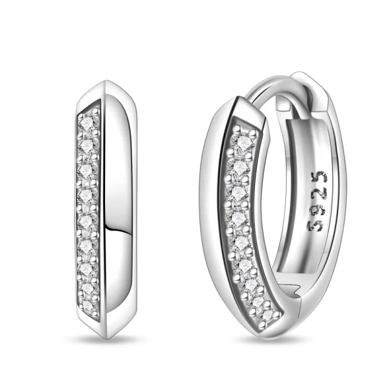 Creole Argento 925 Sterling Zirconi | Orecchini Eleganti Ipoallergenici Regalo