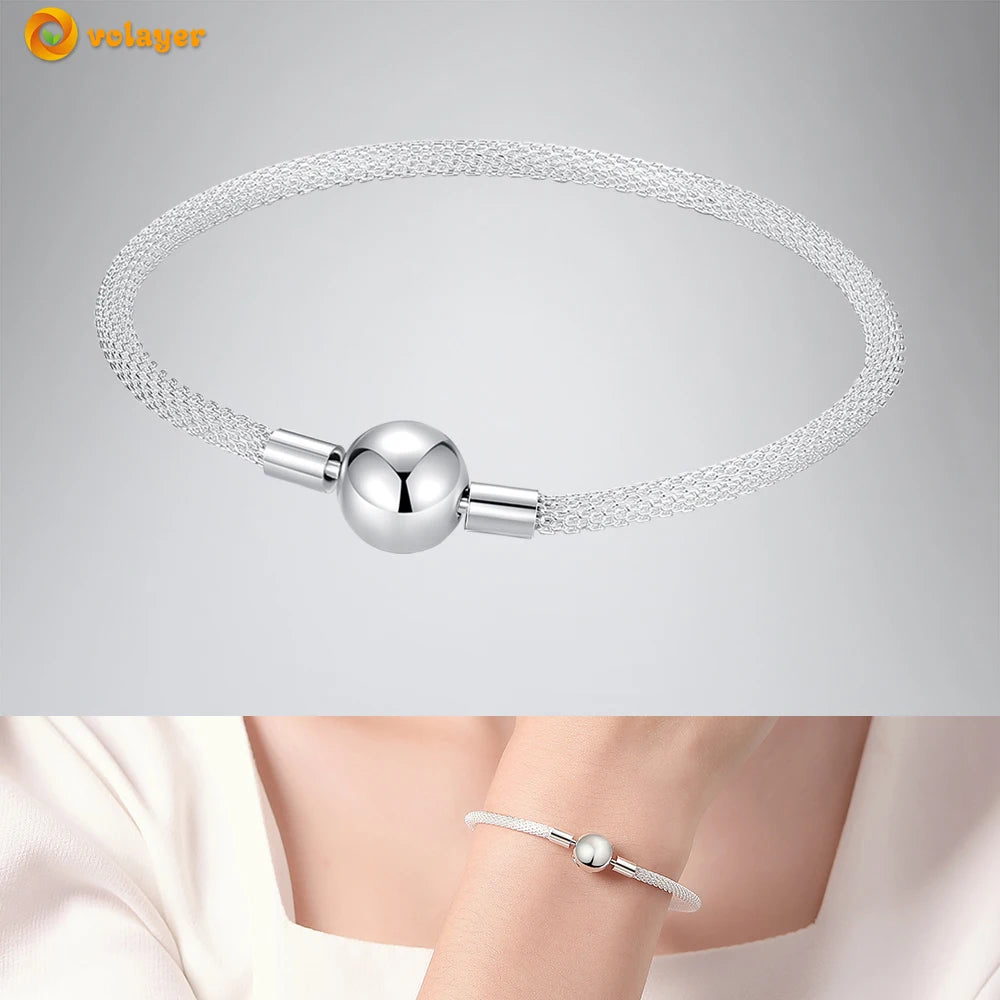Bettelarmband Sammelarmband aus 925er Silber Sterlingsilber Charms Armband Damen