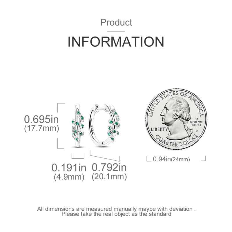 Orecchini a Cerchio in Argento 925 Sterling con Zirconi | Creole Brillantini