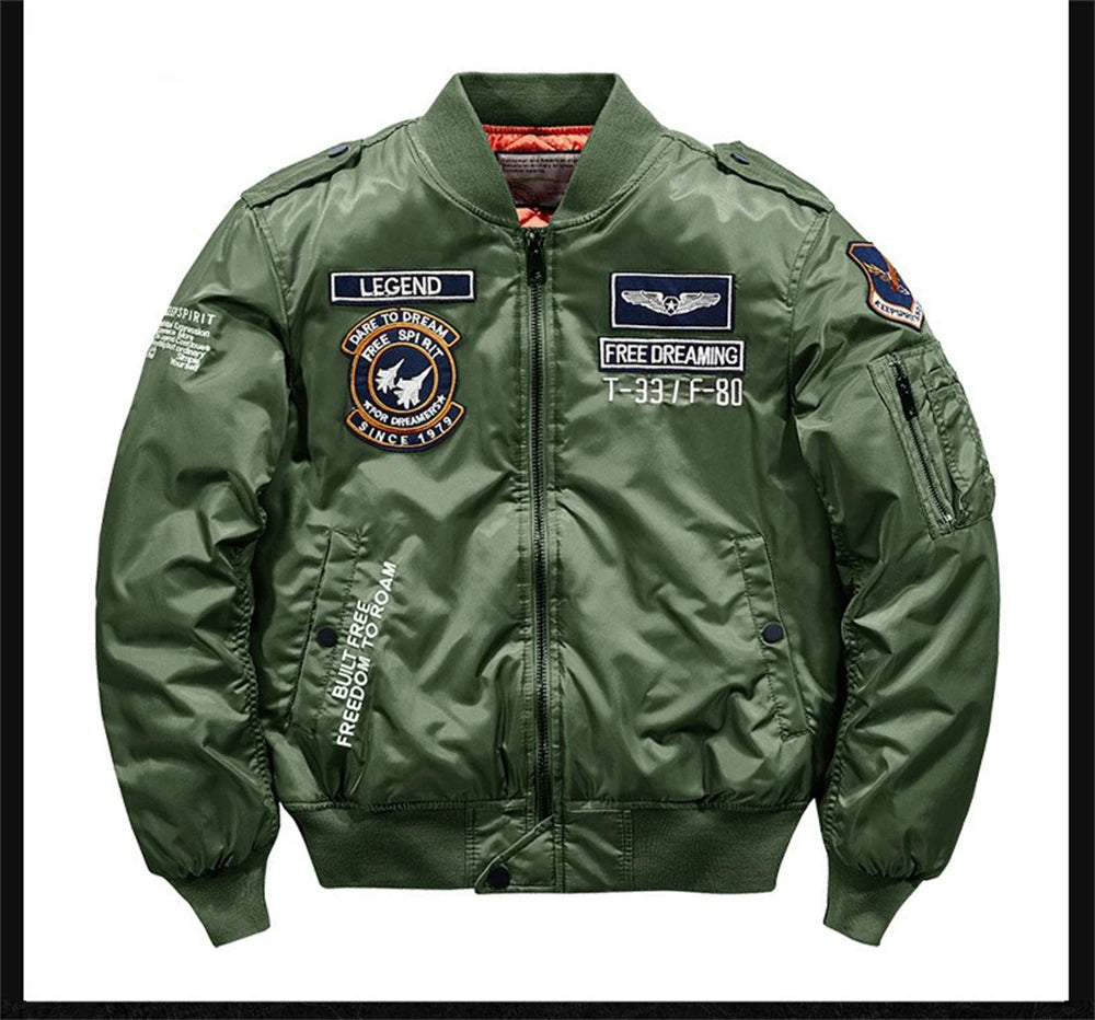 MA-1 Bomber Jacke Fliegerjacke Baseball Pilotenjacke Baseballjacke Air Force