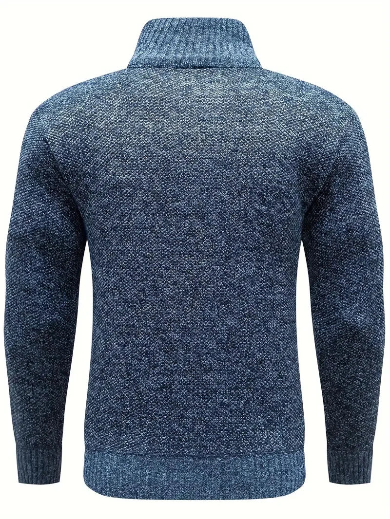 Herren Pullover Sweatshirt Troyer Pulli Sweater Stehkragen Zipper Langarmpulli