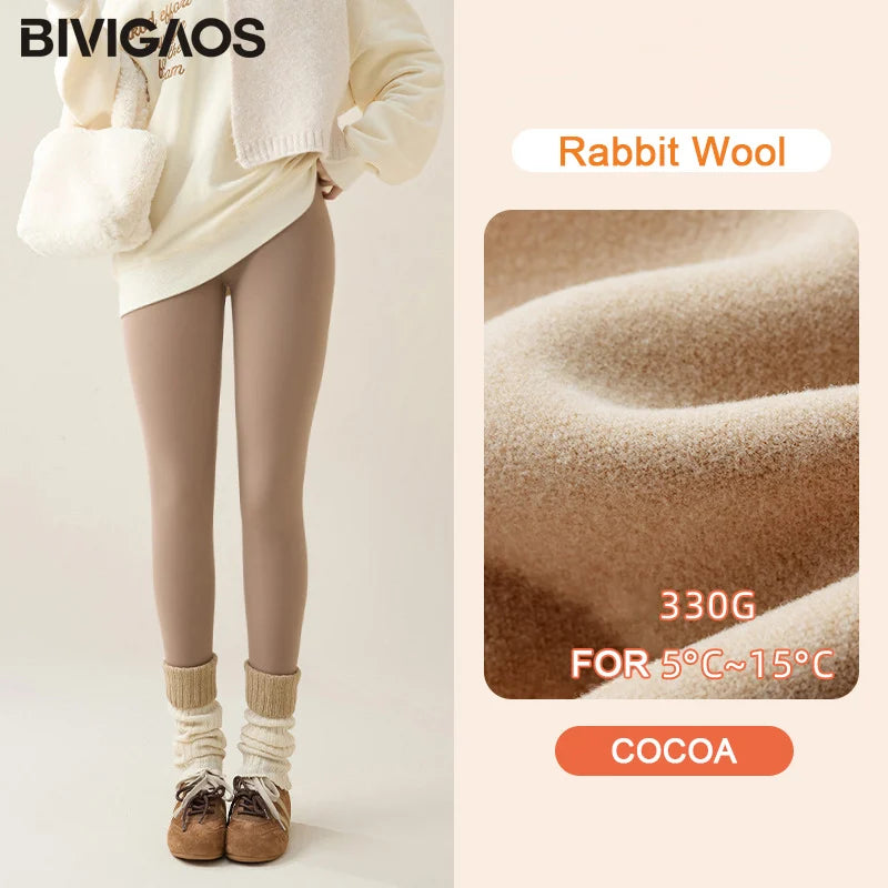 Frauen Hose Winter Warm Thermohose Innenfleece Blickdichte Strumpfhose Leggins