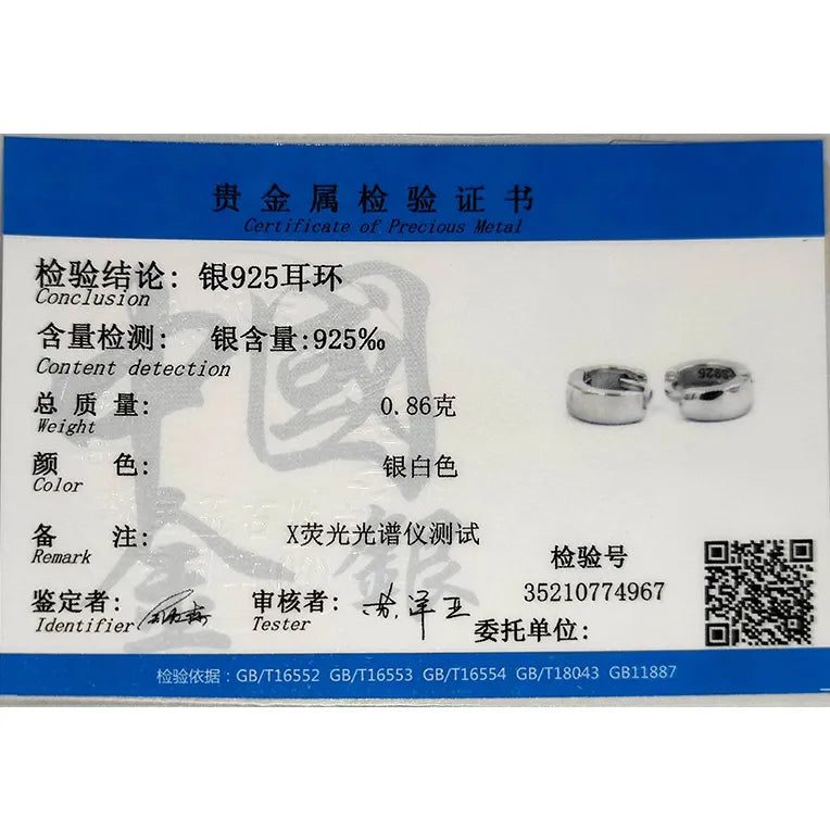 1 Paar Creolen aus 925 Sterling Silber Ohrringe Zirkonia Ohrstecker NEU