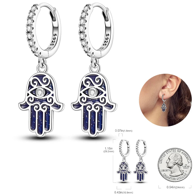 Creolen 925 Silber Ohrringe Zirkonia | Hypoallergen | Luxus Ohrstecker Geschenk