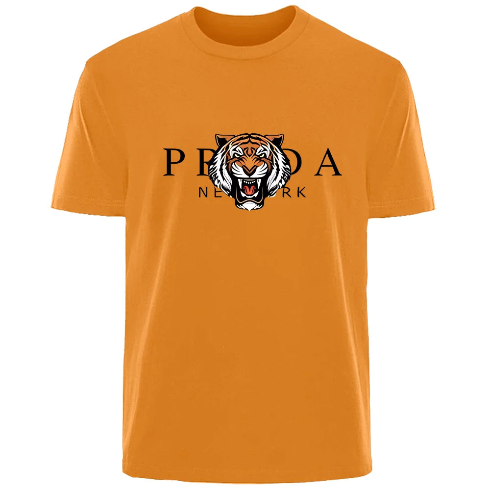 Männer T-Shirt Tiger Herrenmode Shirts Hemden Streetwear 100% Baumwolle Tank Top