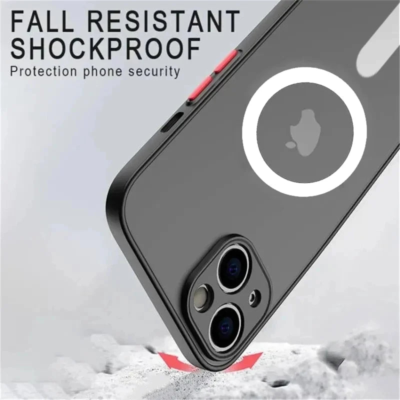 Custodia Cover Magsafe cellulare per iPhone 13 14 15 16 pro max Silicone Bumper