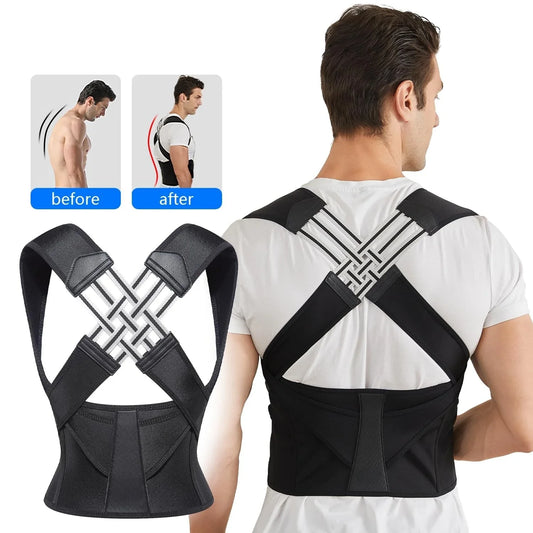 Rückenhalter Geradehalter Verstellbarer Rückenbandage Haltungskorrektur Stabilisator