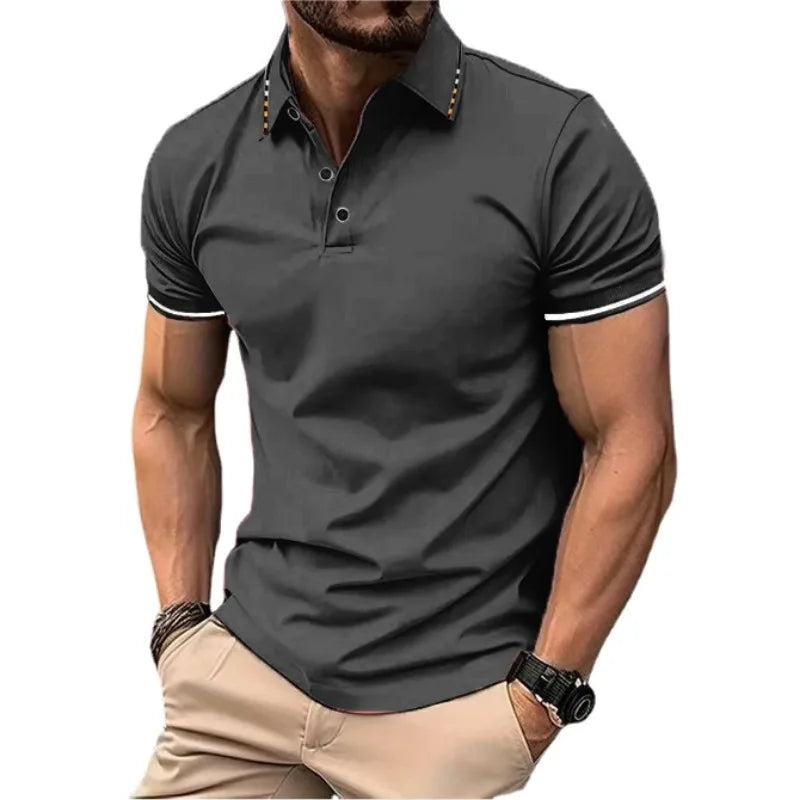 Herren Poloshirt POLO Shirt T-Shirt Kurzarm Zipper Hemd Fashion Polohemd Top NEU