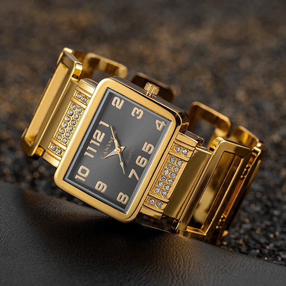 Damen Armband Uhr Mode Fashion Gold Silber Luxus Armband Quartz Business Schmuck