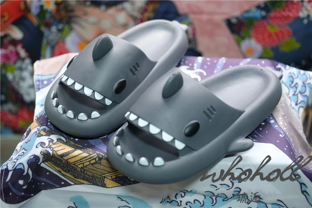 Shark Slippers Badelatschen Frauen Hausschuhe Anti-Rutsch Flip Flops Sandalen
