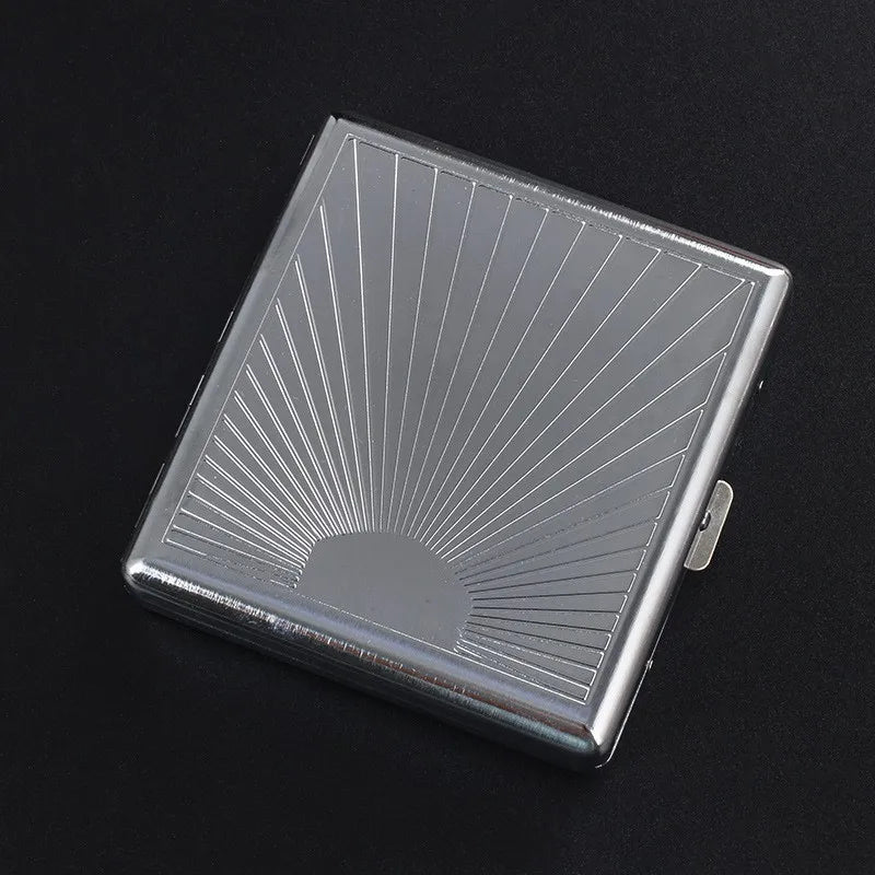 Zigarettenetui Mini Etui 20 Zigaretten Dose Metall Box Kunst Leder Tabakdose Neu
