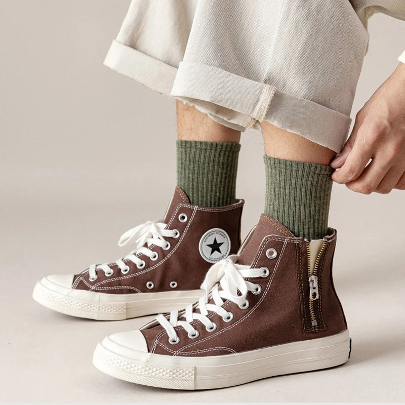 5 Paar Herren Business Socken aus Baumwolle Atmungsaktives Füßlinge Größe 38-45
