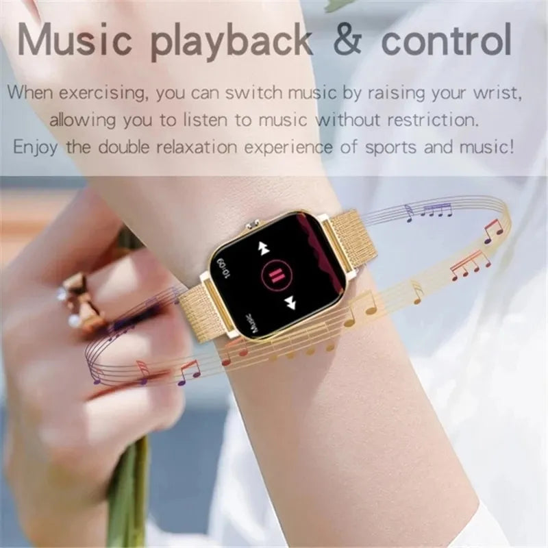 Frauen Smart Watch Männer Farbdisplay Full Touch Fitness Tracker Bluetooth Damen