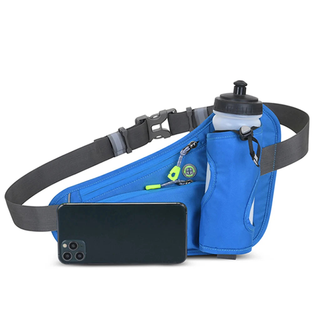 Laufen Gürtel mit Wasserflasche Bauchtasche Reißverschlusstaschen Tasche Joggen