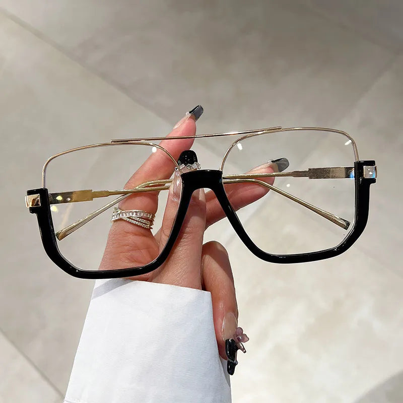 Damen Sonnenbrille Designer Luxus Brille Quadratische Übergröße Gläser Vintage
