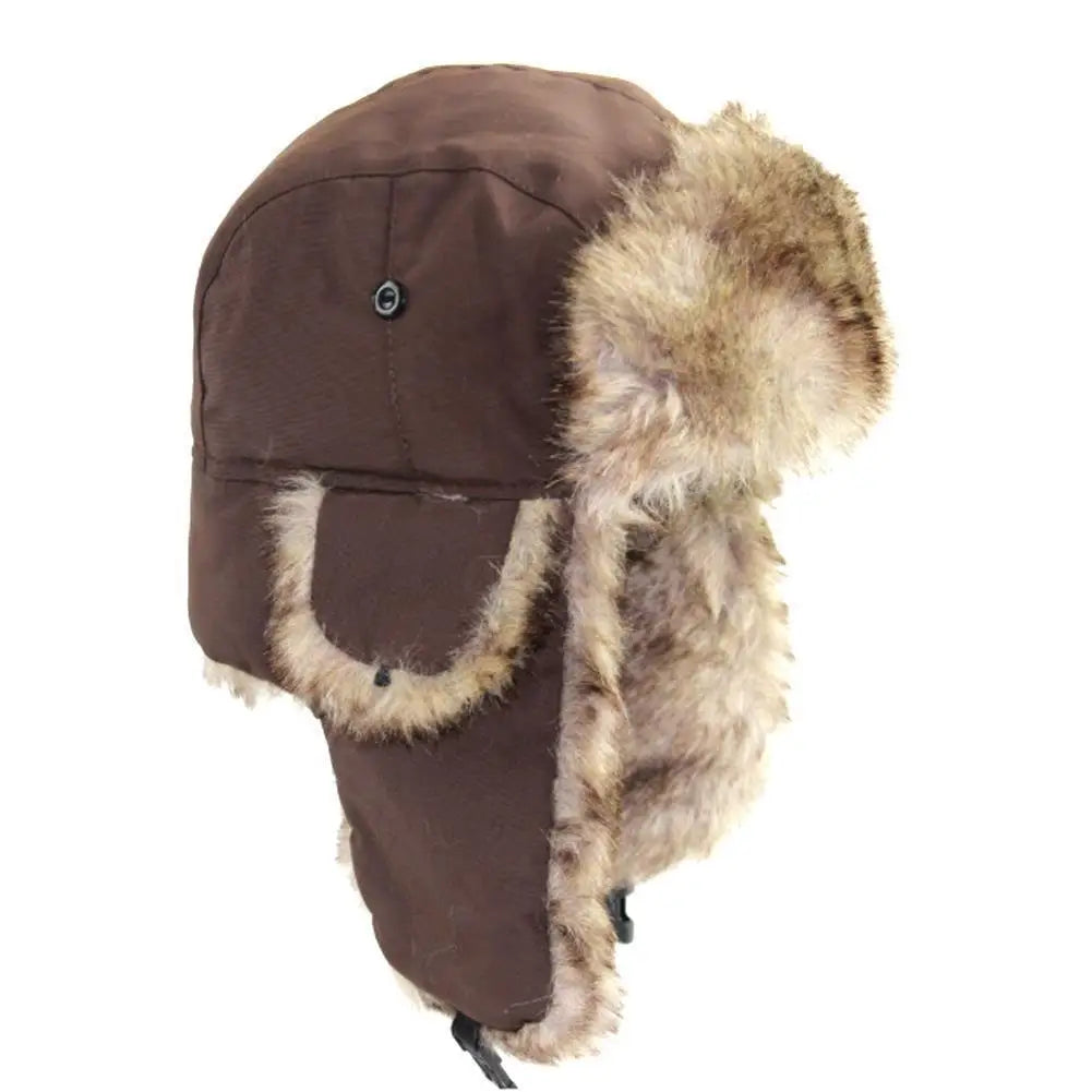 Damen Fliegermütze Wintermütze Trapper Fellmütze Pilotenmütze Mütze Ohrenmütze