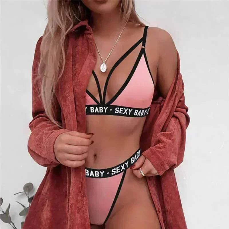 Push-Up Sexy BH-Set + Slip Unterwäsche Spitze Dessous Reizwäsche Tanga Schlüpfer