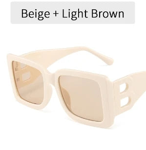 Damen Sonnenbrille Designer Luxus Brille Quadratische Übergröße Gläser Vintage
