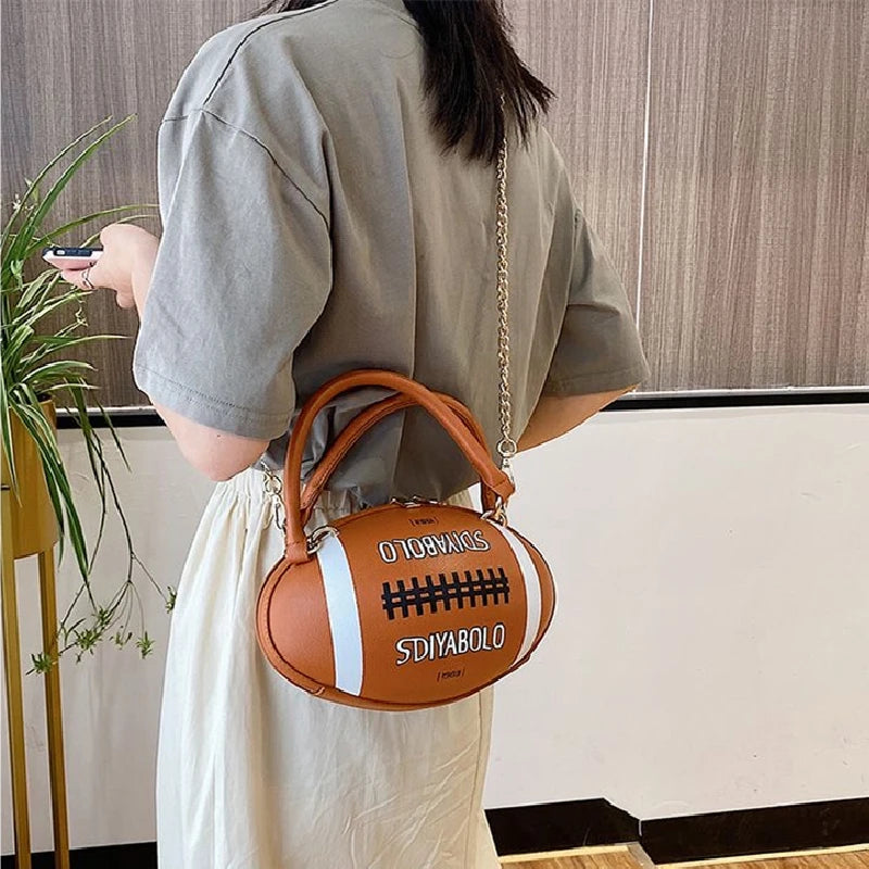 Damen Handtasche Football Crossbody Schultertasche Tasche Umhängetasche