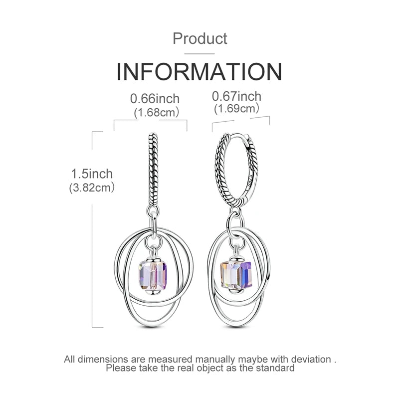Orecchini a Cerchio in Argento 925 Sterling con Zirconi | Creole Brillanti