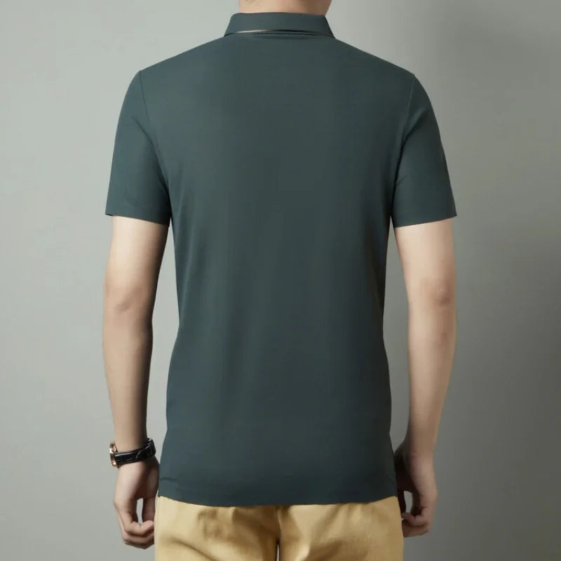Herren Fashion Poloshirt POLO Shirt T-Shirt Kurzarm Zipper Hemd Polohemd NEU