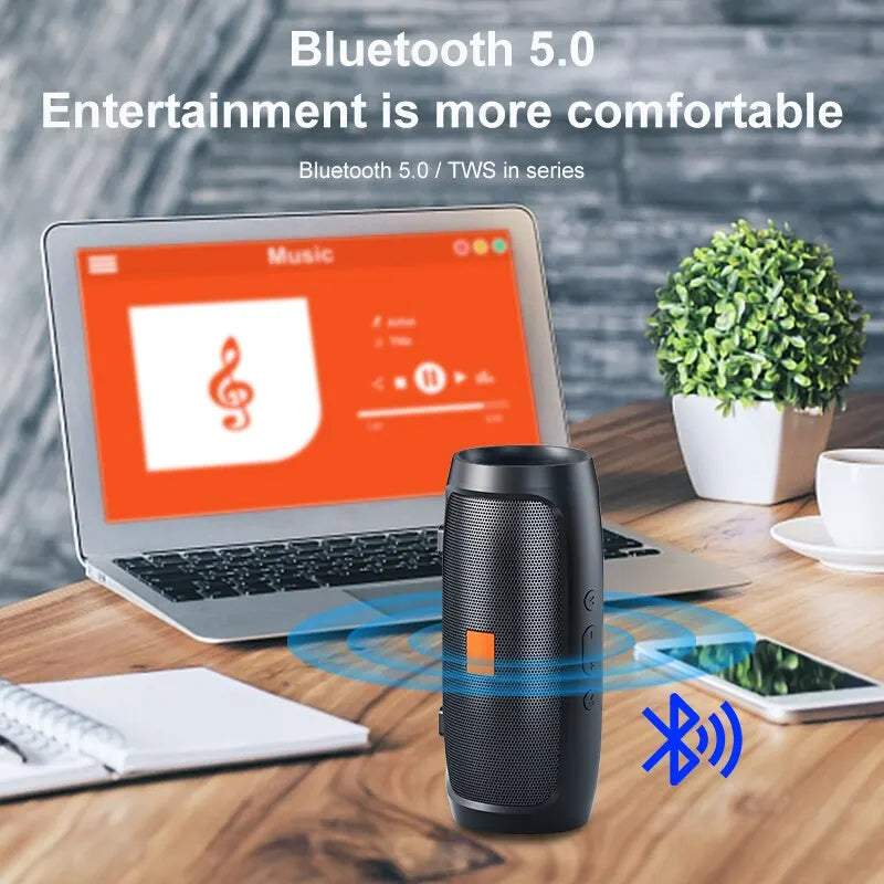 Tragbare bluetooth Lautsprecher 360° Stereo Subwoofer Radio Wireless