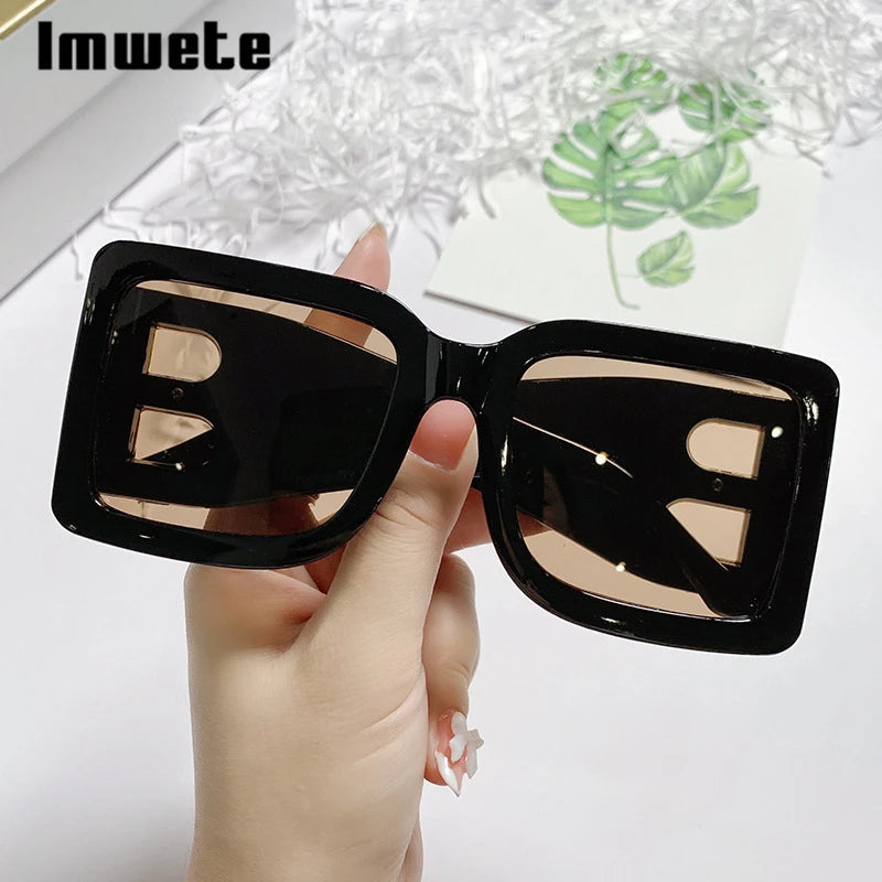 Designer Luxus Brille Sonnenbrille Damen Quadratische Übergröße Gläser Vintage
