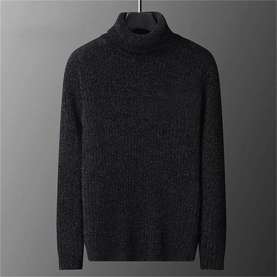 Herren Rollkragen Pullover Sweatshirt Pulli Zipper Sweater Shirt Langarmshirt