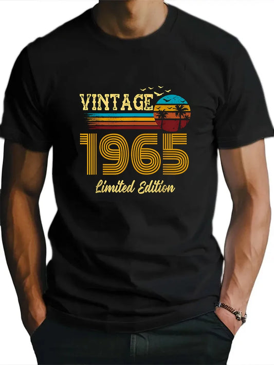 Männer T-Shirt 1965 Vintage Herrenmode Hemd Streetwear 100% Baumwolle Tank Top
