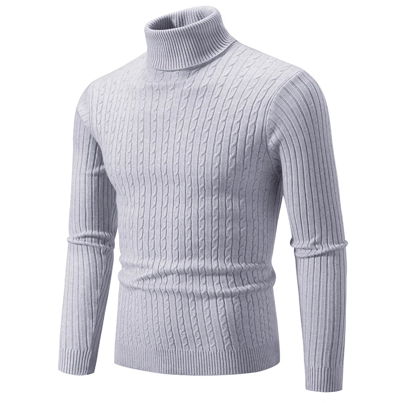 Herren Rollkragen Pullover Sweatshirt Pulli Zipper Sweater Shirt Langarmshirt
