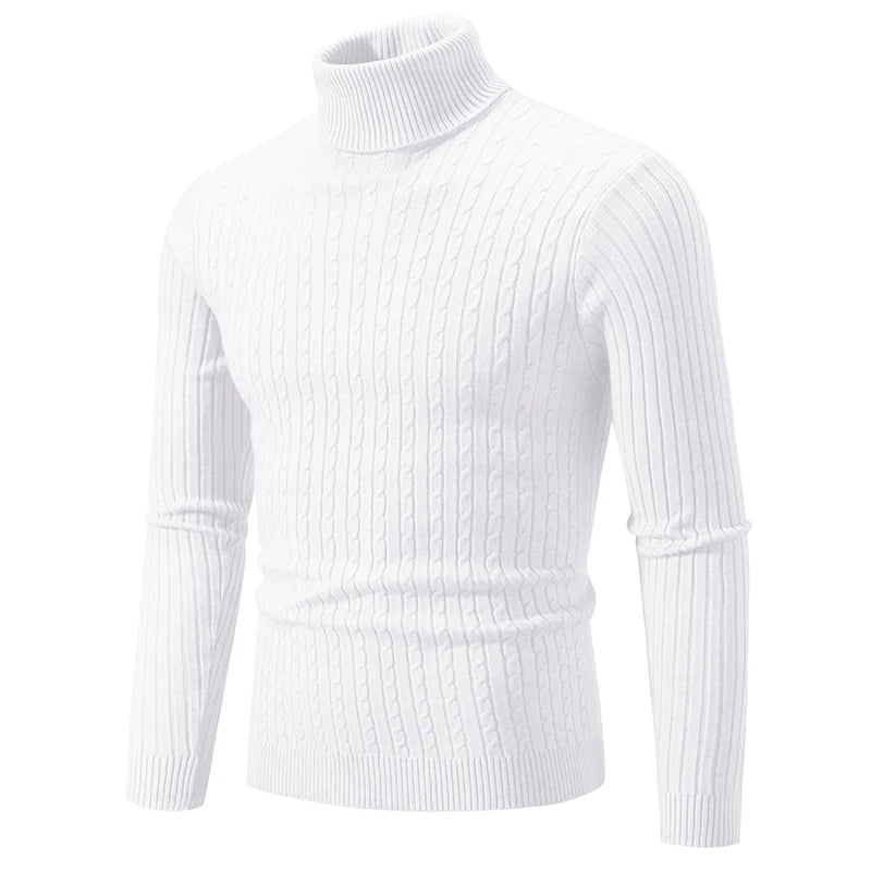 Herren Rollkragen Pullover Sweatshirt Pulli Zipper Sweater Shirt Langarmshirt