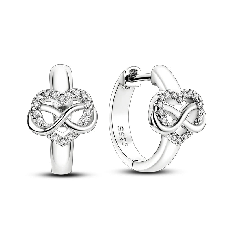 Creolen 925 Silber Ohrringe Zirkonia | Hypoallergen | Luxus Ohrstecker Geschenk