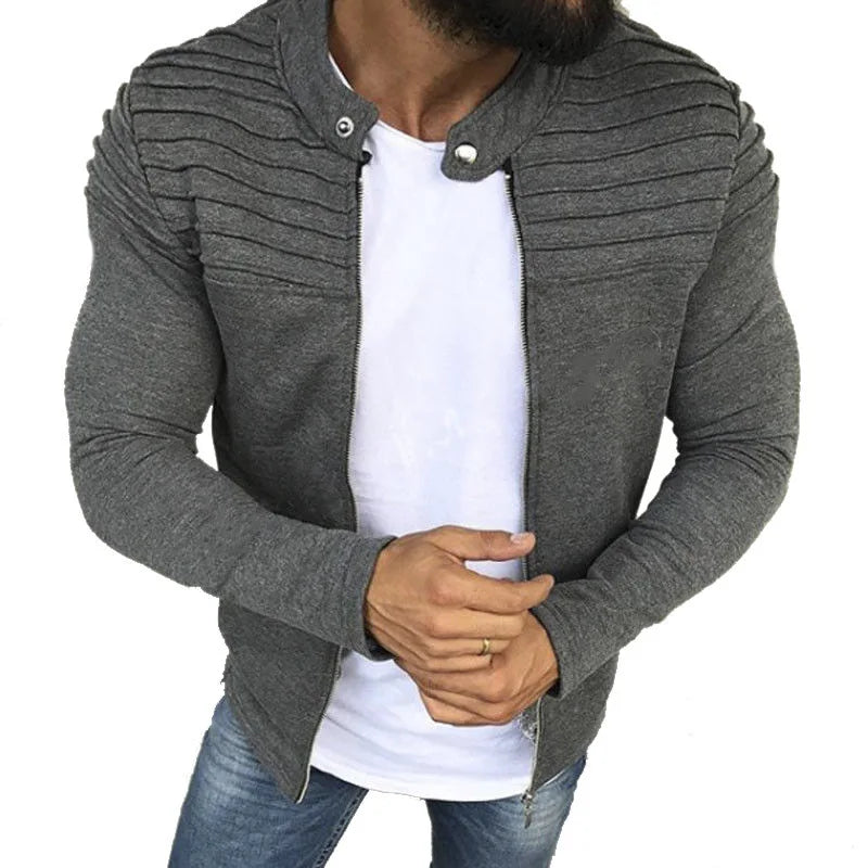 Herren Herbst Jacke Übergangsjacke Warme Sweatjacke Zipper Sweater Strickjacke