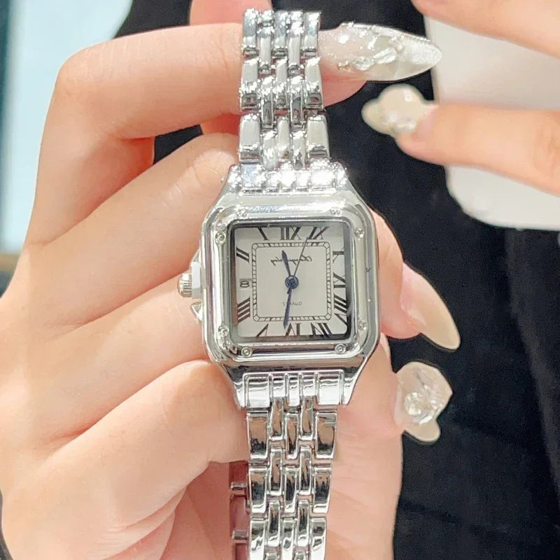 Damen Armbanduhr Quarzuhr Luxus Quartz Armband Uhr Chronograph Business Damenuhr