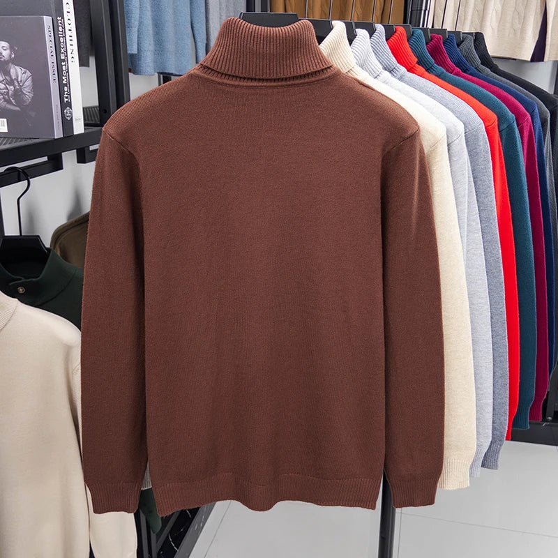Herren Rollkragen Pullover Sweatshirt Leichter Pulli Sweater Shirt Langarmshirt