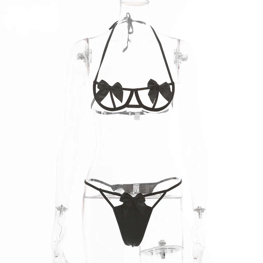 Push-Up Sexy BH-Set + Slip Unterwäsche Spitze Dessous Reizwäsche Tanga Schlüpfer