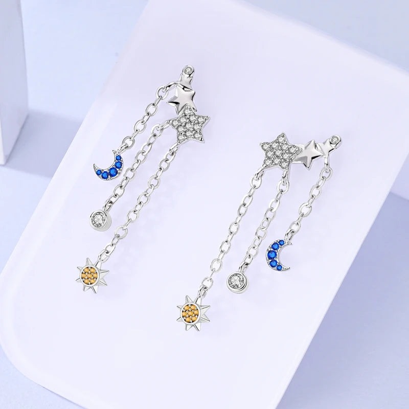 Creole Argento 925 Sterling Zirconi | Orecchini Eleganti Ipoallergenici Regalo