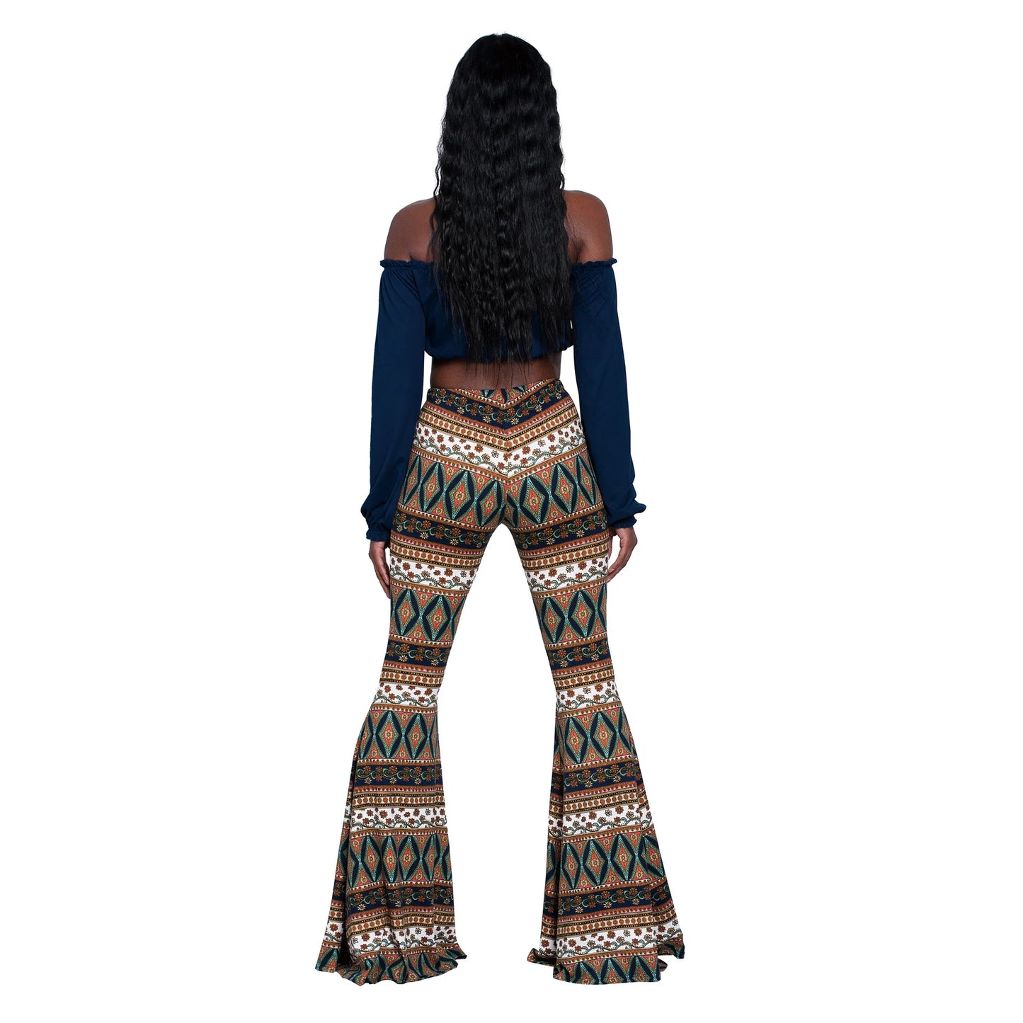 Pantaloni Yoga donna a gamba larga Leggins Svasati Sportivi Fitness Tuta Retro