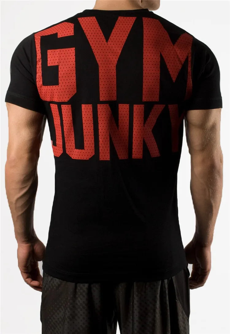 Männer Mode T Shirt Männer Tops Sommer Fitness Bodybuilding Kleidung Muscle Männlichen Shirts Baumwolle Slim Fit Tees