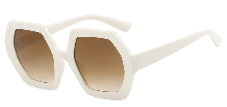 Damen Sonnenbrille Designer Luxus Brille Runde Übergröße Gläser Vintage UV400